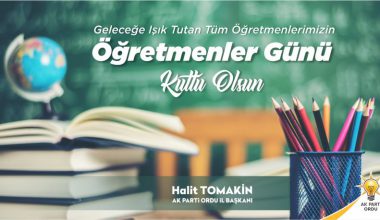 BAŞKAN TOMAKİN’DEN ÖĞRETMENLER GÜNÜ MESAJI