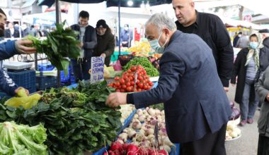 BAŞKAN GÜLER PAZAR ESNAFINA MİSAFİR OLDU