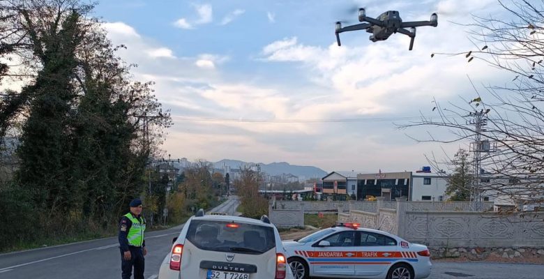 FATSA’DA JANDARMA’DAN DRONE DESTEKLİ DENETİM
