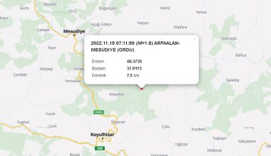 MESUDİYE’DE DEPREM MEYDANA GELDİ