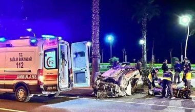 SAHİL YOLUNDA OTOMOBİL TAKLA ATTI SAHİL YOLUNDA OTOMOBİL TAKLA ATTI