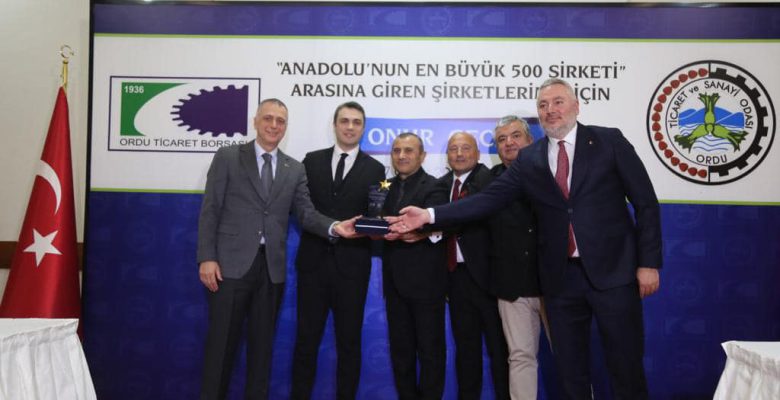 İLK 500’DE YER ALAN ORDULU ŞİRKETLERE “ONUR” GECESİ