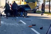 FECİ KAZADA ARAÇTA SIKIŞTILAR