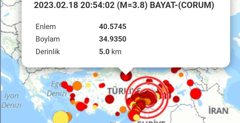 SON DAKİKA! ÇORUM’DA DEPREM