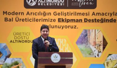 ALTINORDU BELEDİYESİ’NDEN BİR DESTEK DE ARICILAR VE BAL ÜRETİCİLERİNE