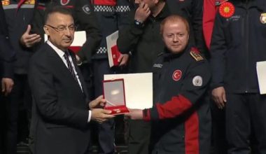OBB ARAMA KURTARMA EKİBİNE DEVLET ÜSTÜN FEDAKÂRLIK MADALYASI