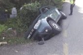 YOL KENARINDAKİ BOŞLUĞA DÜŞTÜ