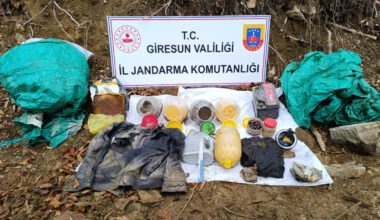 GİRESUN’DA PKK’YA AİT DEPO BULUNDU