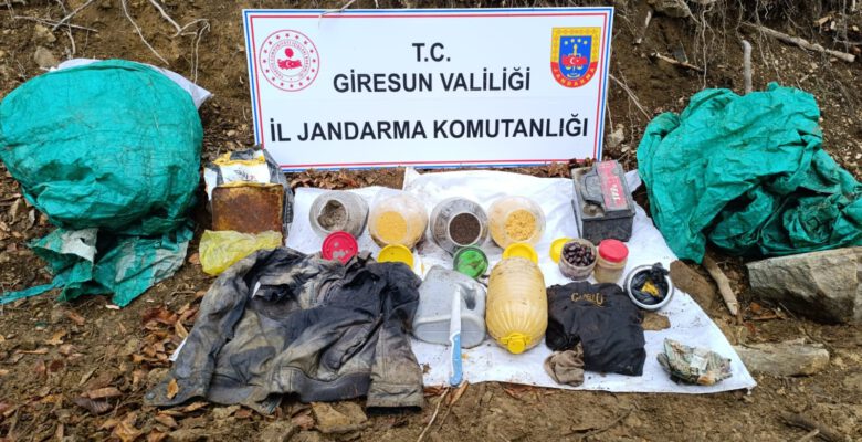 GİRESUN’DA PKK’YA AİT DEPO BULUNDU