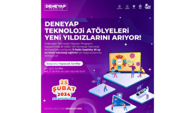 DENEYAP TEKNOLOJİ ATÖLYELERİ İÇİN BAŞVURULAR BAŞLADI
