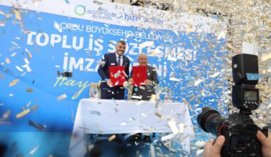BÜYÜKŞEHİR İŞÇİSİ BAYRAM EDİYOR
