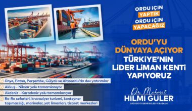 ORDU, LİMAN VE TURİZM ARENASINDA YÜKSELİYOR